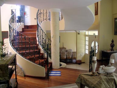 Spiral Staircase in living room
